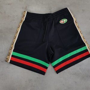 Gucci Line Logo Embroidered Black Short